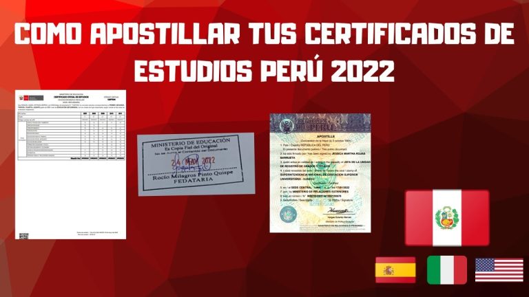 Todo lo que necesitas saber sobre el Certificado de Estudios Legalizado en Perú: Requisitos, Procedimientos y Costos – [Nombre del Sitio Web]
